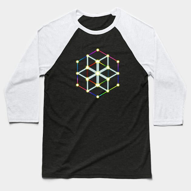 Spiritual Geometry /Star and Hexágono Baseball T-Shirt by Korvus78